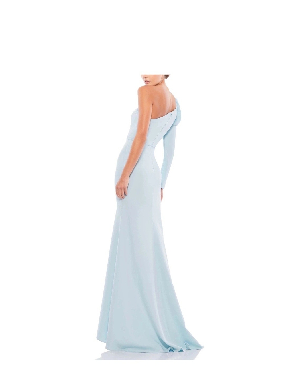 Mac Duggal One-Shoulder Light Blue Evening Gown - Picture 5 of 16